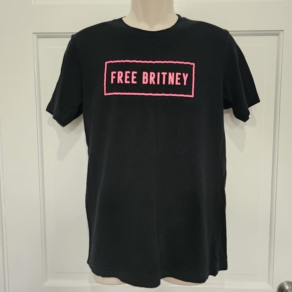 FREE BRITNEY Short Sleeve Crew Neck T-Shirt Black Size M - Picture 3 of 6